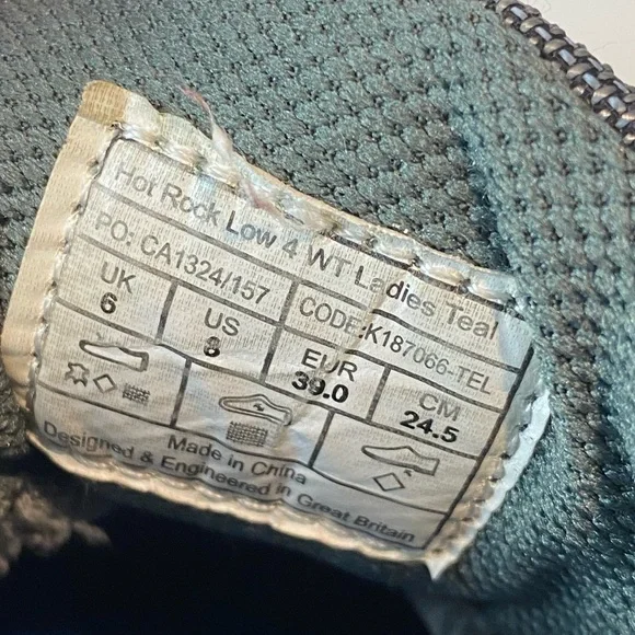 Karrimor Hot Rock Low Walking Shoes Ladies Water Repellent Laces Fastened Size 8 - Picture 6 of 6